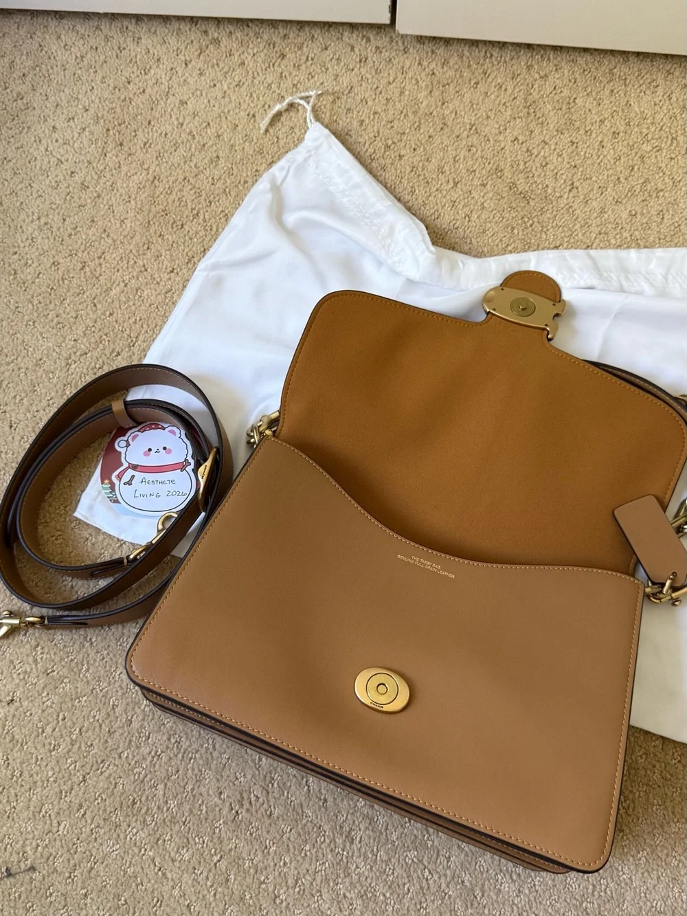Coach Leather Chain Tabby 30 In Honey Brown